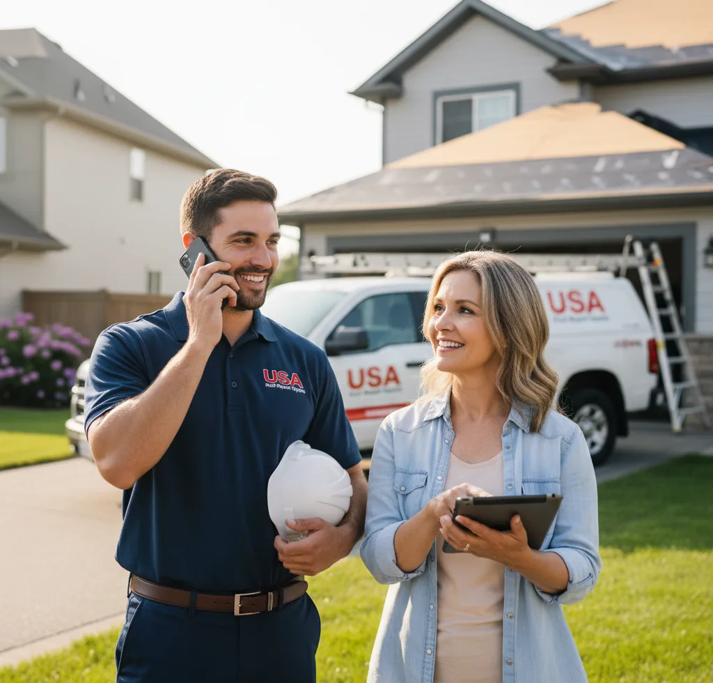 USA Roof Repair Experts customer support in Vinton